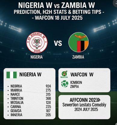 Nigeria W vs Zambia W Prediction & Betting Tips – WAFCON 2025