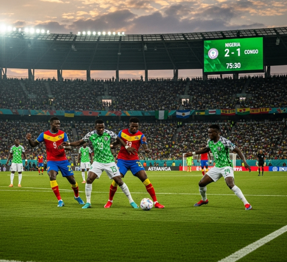 Nigeria vs Congo football match in the CAF African Nations Championship 2025
