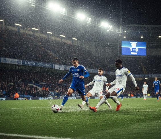 Action from Leicester City vs West Bromwich Albion.