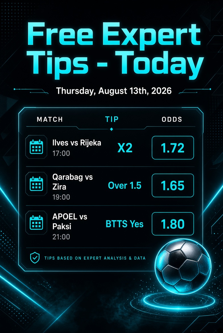 Football Free Expert Tips – Today – Thursday, August 13th, 2026